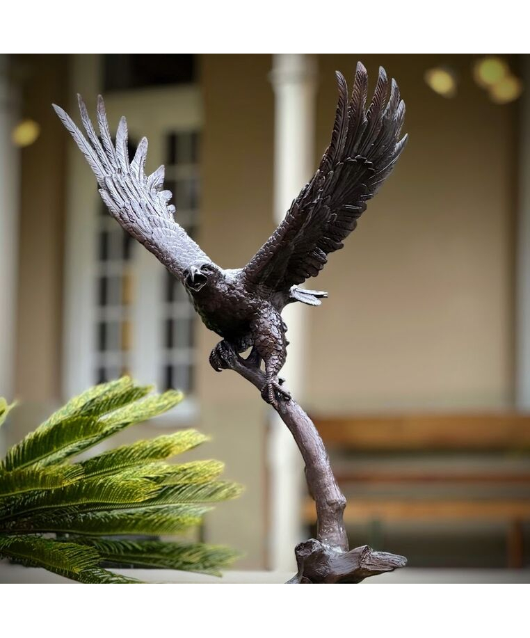 imagem do produto Escultura �guia de Bronze 120cm - EBZ397 Pe�a Imponente