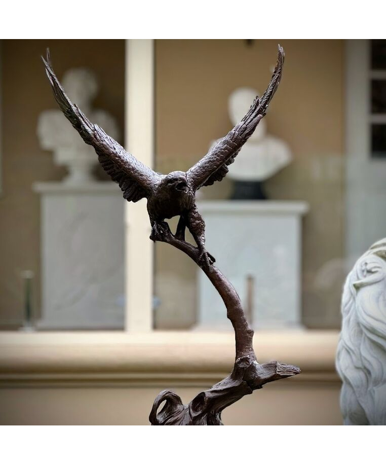 imagem do produto Escultura �guia de Bronze 120cm - EBZ397 Pe�a Imponente