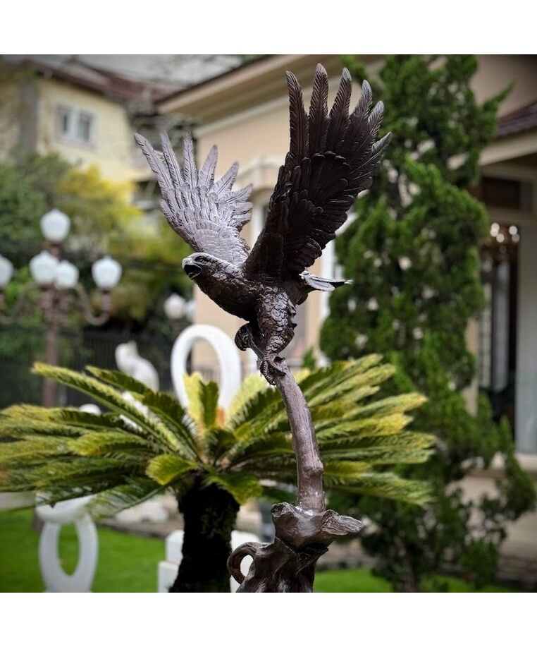 imagem do produto Escultura �guia de Bronze 120cm - EBZ397 Pe�a Imponente