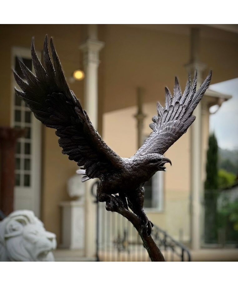 imagem do produto Escultura �guia de Bronze 120cm - EBZ397 Pe�a Imponente