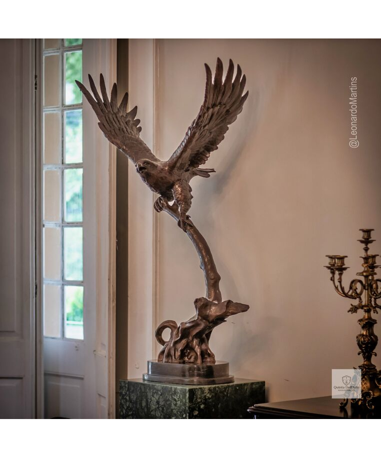 imagem do produto Escultura �guia de Bronze 120cm - EBZ397 Pe�a Imponente