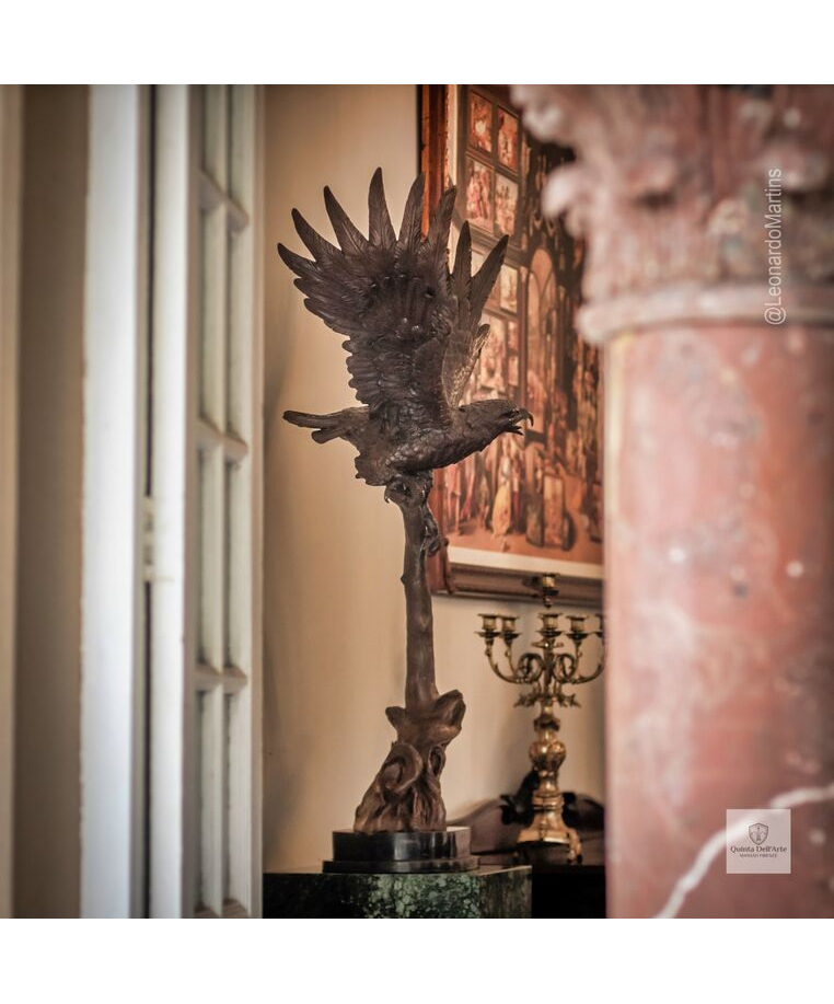 imagem do produto Escultura �guia de Bronze 120cm - EBZ397 Pe�a Imponente