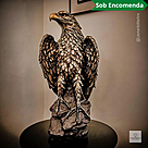 imagem do produto Escultura �guia Real em Bronze 60cm EBZ751 For�a e Eleg�ncia Natural