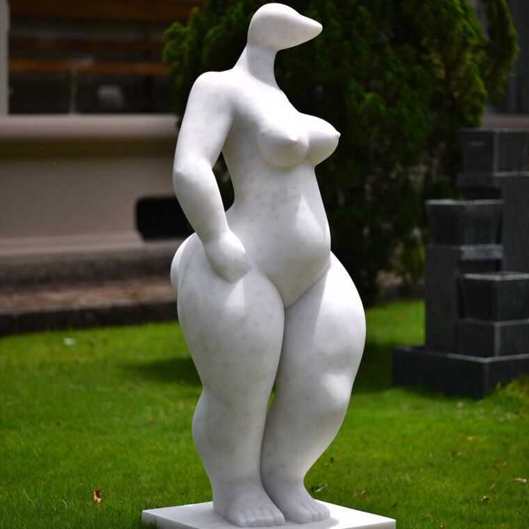 imagem do produto Escultura Alva M�rmore Branco 160CM - EMP771 Obra contempor�nea 