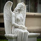 imagem do produto Escultura Anjo Sereno M�rmore Branco 110cm - EMP747 Delicadeza Escult�rica 