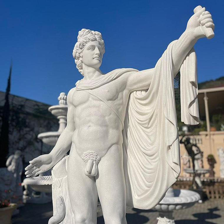 imagem do produto Escultura Ap�lo Belvedere em M�rmore 180cm - EMP605 Obra Cl�ssica