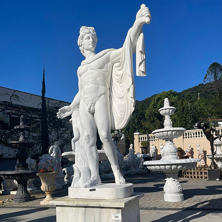 imagem do produto Escultura Ap�lo Belvedere em M�rmore 180cm - EMP605 Obra Cl�ssica