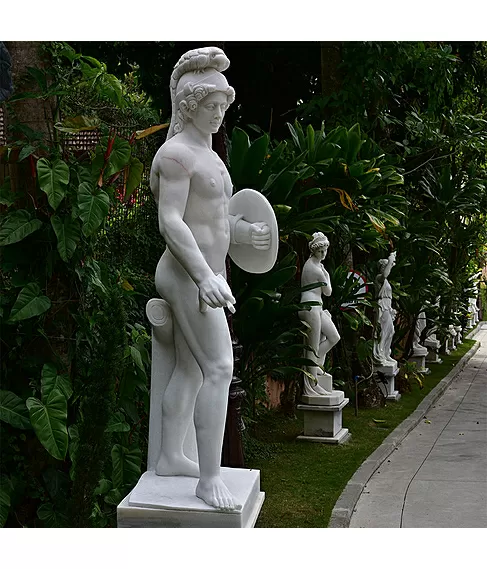 imagem de Escultura Ares Borghese com Escudo 223cm - EMP507 Imponência Clássica