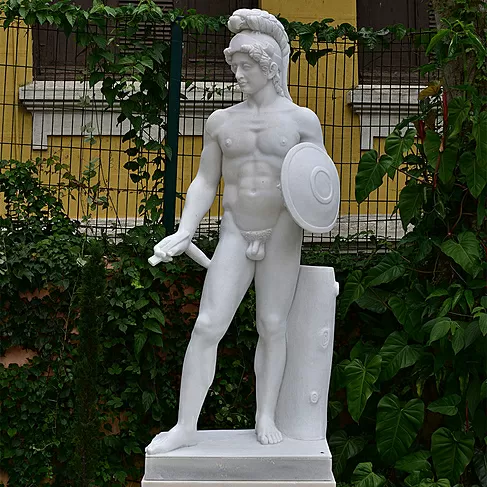 imagem de Escultura Ares Borghese com Escudo 223cm - EMP507 Imponência Clássica