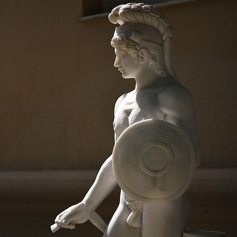 imagem do produto Escultura Ares Borghese com Escudo 223cm - EMP507 Impon�ncia Cl�ssica