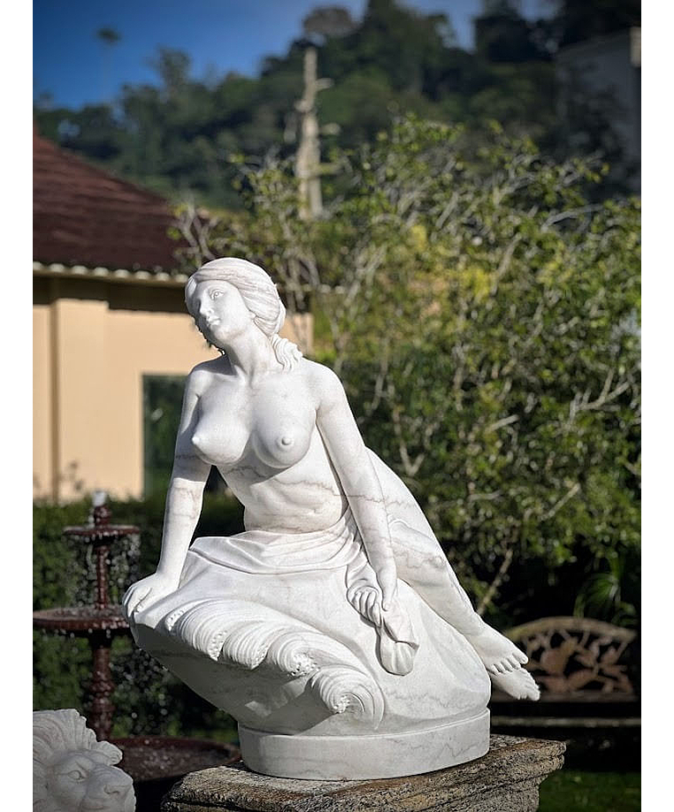 imagem do produto Escultura Ariadna Abandonada em M�rmore Branco 110cm - EMP696 Estilo Cl�ssico e Refinado