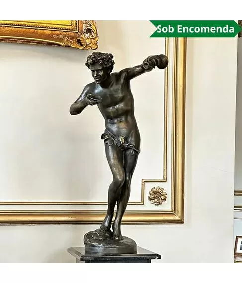 imagem de Escultura Baco em Bronze 100cm EBZ556 Luxo e Tradição Clássica