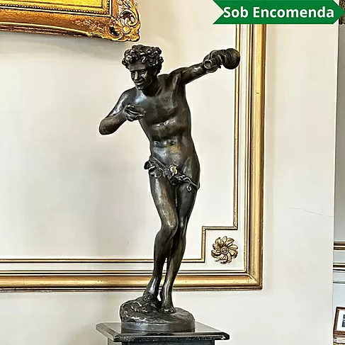 imagem de Escultura Baco em Bronze 100cm EBZ556 Luxo e Tradição Clássica