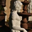 imagem do produto Escultura Baco M�rmore Branco 160cm - EMP781