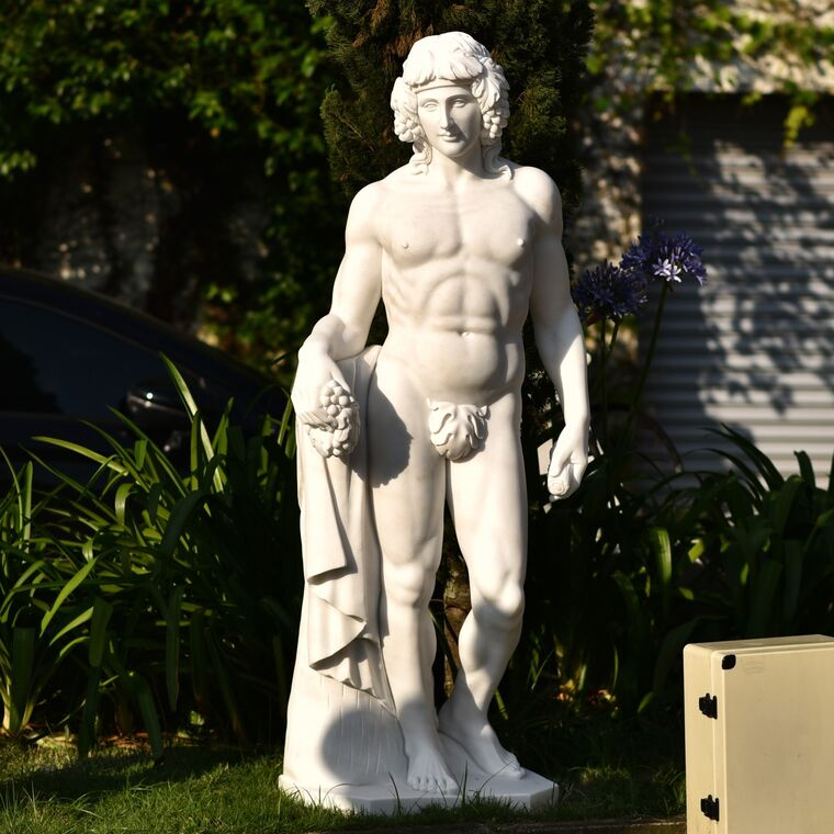 imagem do produto Escultura Baco M�rmore Branco 160cm - EMP781