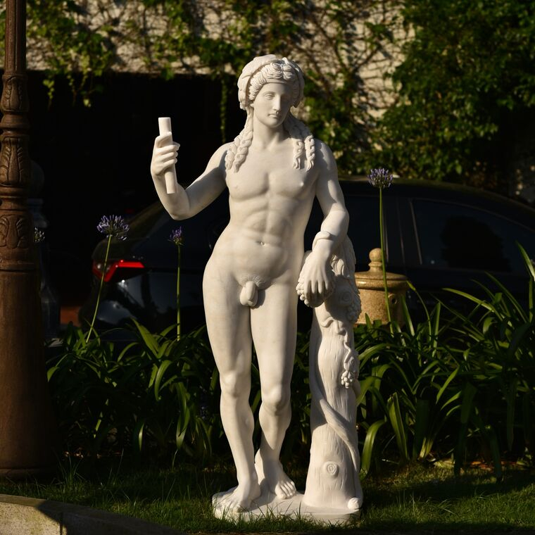 imagem do produto Escultura Baco Rechilieu M�rmore Branco 160cm - EMP780