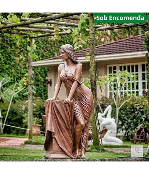 imagem de Escultura Bella Dona Bronze 160cm  - EBZ697 Elegância e Sofisticação
