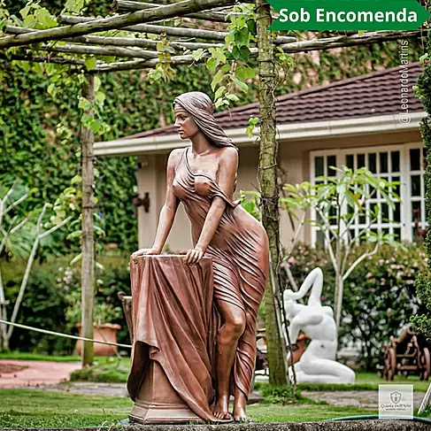 imagem de Escultura Bella Dona Bronze 160cm  - EBZ697 Elegância e Sofisticação