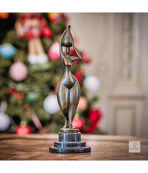 imagem de Escultura Bronze Dama By Cesaro 31cm - EBZ328