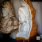 imagem do produto Escultura Buda Serenidade M�rmore Branco 80cm - EMP715