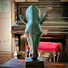 imagem do produto Escultura Cabe�a de Cavalo em Bronze 80cm VRBZ348 Express�o e Eleg�ncia