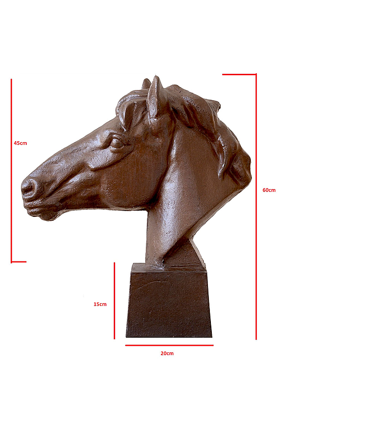imagem do produto Escultura Cabe�a de Cavalo para Mesa 60cm - VRF125