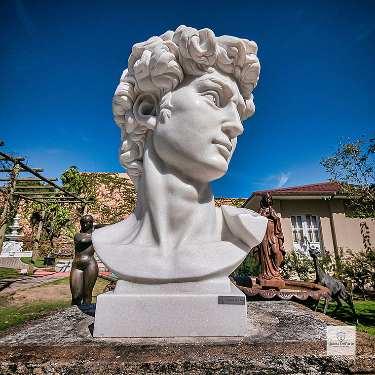 imagem do produto Escultura Cabe�a do Davi em M�rmore 100cm - EMP599 Arte e Grandeza Cl�ssica