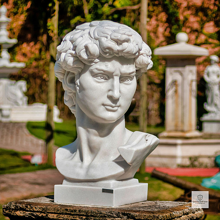 imagem do produto Escultura Cabe�a do Davi em M�rmore 100cm - EMP599 Arte e Grandeza Cl�ssica
