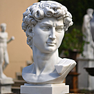 imagem do produto Escultura Cabe�a do Davi em M�rmore 100cm - EMP599 Arte e Grandeza Cl�ssica