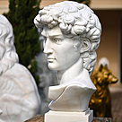 imagem do produto Escultura Cabe�a do Davi em M�rmore 100cm - EMP599 Arte e Grandeza Cl�ssica