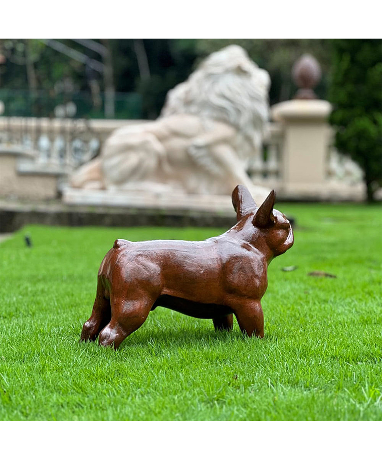 imagem do produto Escultura Cachorro Bulldog Franc�s em Ferro Fundido 34cm VRF268 Charme e Estilo