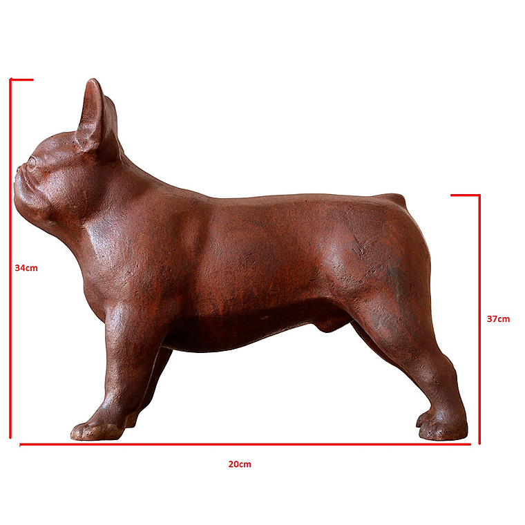 imagem do produto Escultura Cachorro Bulldog Franc�s em Ferro Fundido 34cm VRF268
