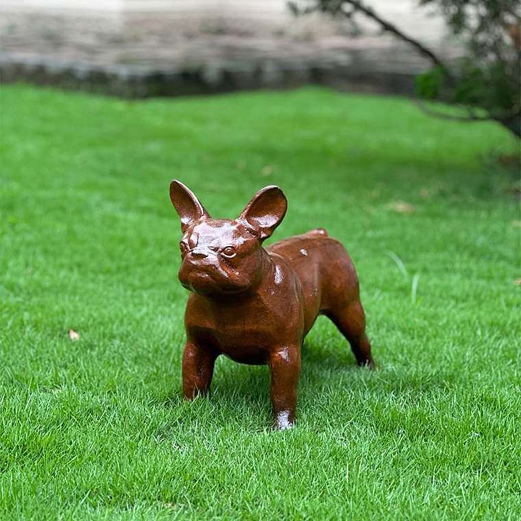imagem do produto Escultura Cachorro Bulldog Franc�s em Ferro Fundido 34cm VRF268