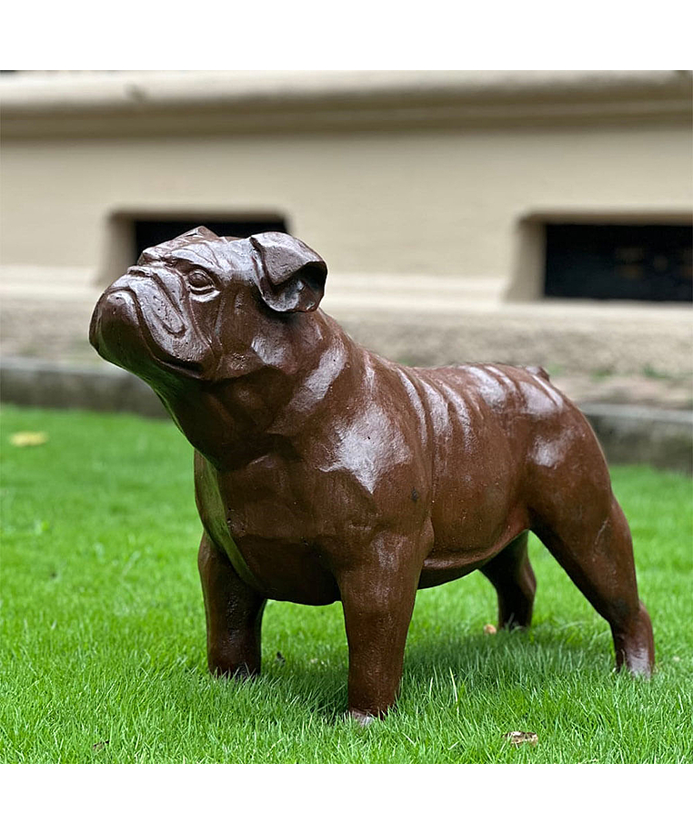 imagem do produto Escultura Cachorro Bulldog Ingl�s em Ferro Fundido 54cm VRF249 Estilo e Personalidade