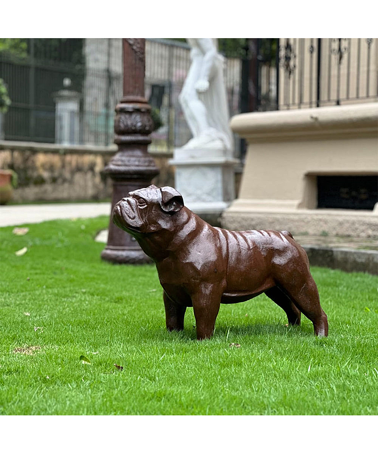imagem do produto Escultura Cachorro Bulldog Ingl�s em Ferro Fundido 54cm VRF249 Estilo e Personalidade