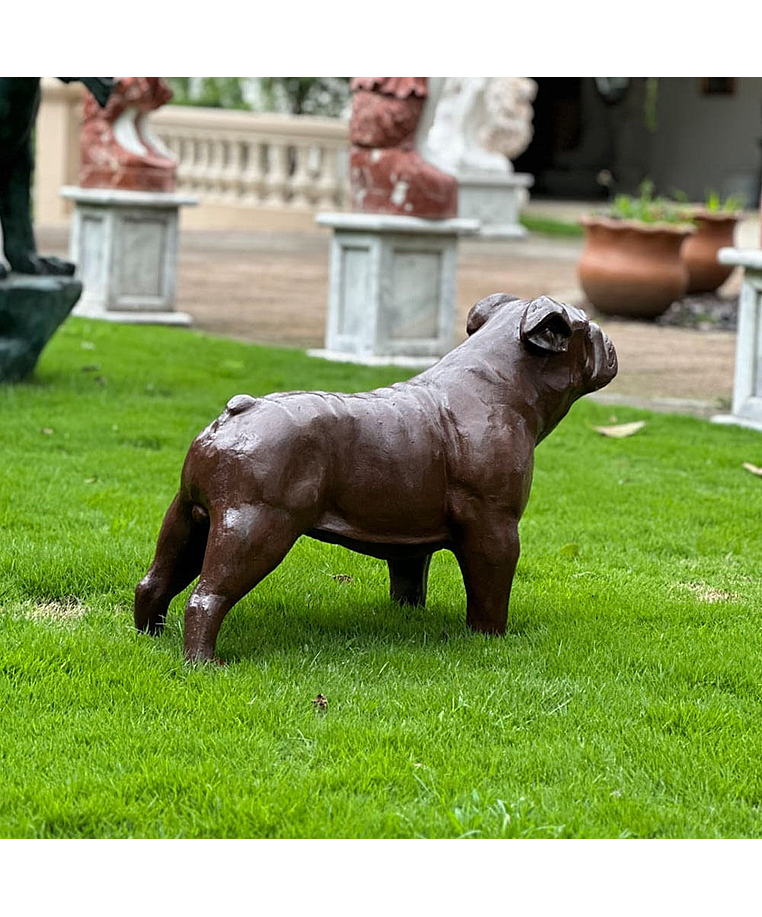 imagem do produto Escultura Cachorro Bulldog Ingl�s em Ferro Fundido 54cm VRF249 Estilo e Personalidade