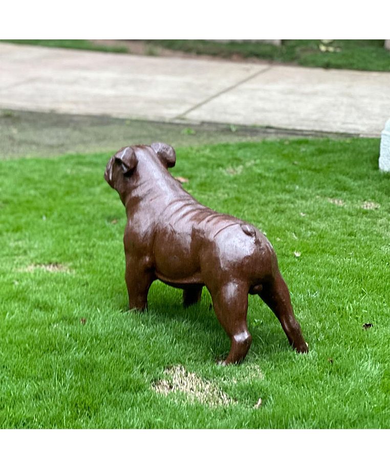 imagem do produto Escultura Cachorro Bulldog Ingl�s em Ferro Fundido 54cm VRF249 Estilo e Personalidade