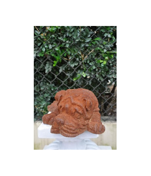 imagem de Escultura Cachorro Deitado 9cm - VRF174