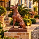 imagem do produto Escultura Cachorro Dobermann Olhando Esquerda 98cm VRF255E