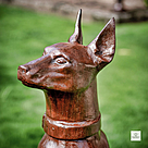 imagem do produto Escultura Cachorro Dobermann Olhando para Direita 98cm - VRF255D