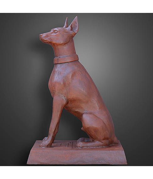 imagem de Escultura Cachorro Dobermann Olhando para Esquerda 98cm - VRF255E