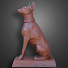 imagem do produto Escultura Cachorro Dobermann Olhando para Esquerda 98cm VRF255E Eleg�ncia e Presen�a