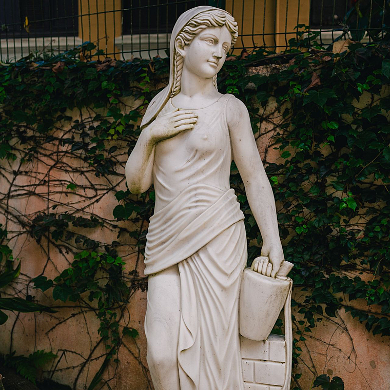 imagem do produto Escultura Camponesa em M�rmore 150cm - EMP370 Simplicidade e Eleg�ncia Cl�ssica