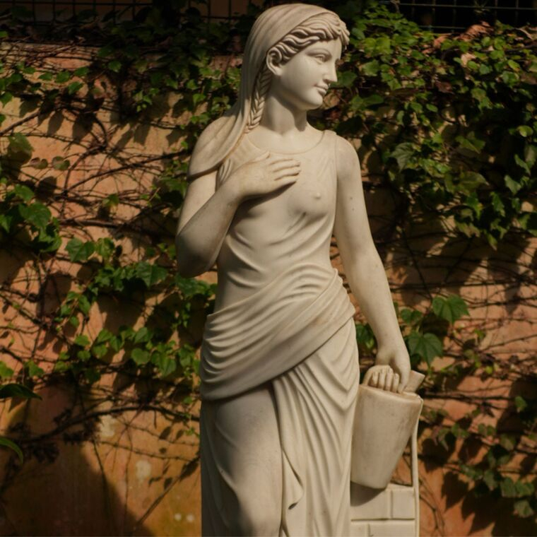 imagem do produto Escultura Camponesa em M�rmore 150cm - EMP370 Simplicidade e Eleg�ncia Cl�ssica