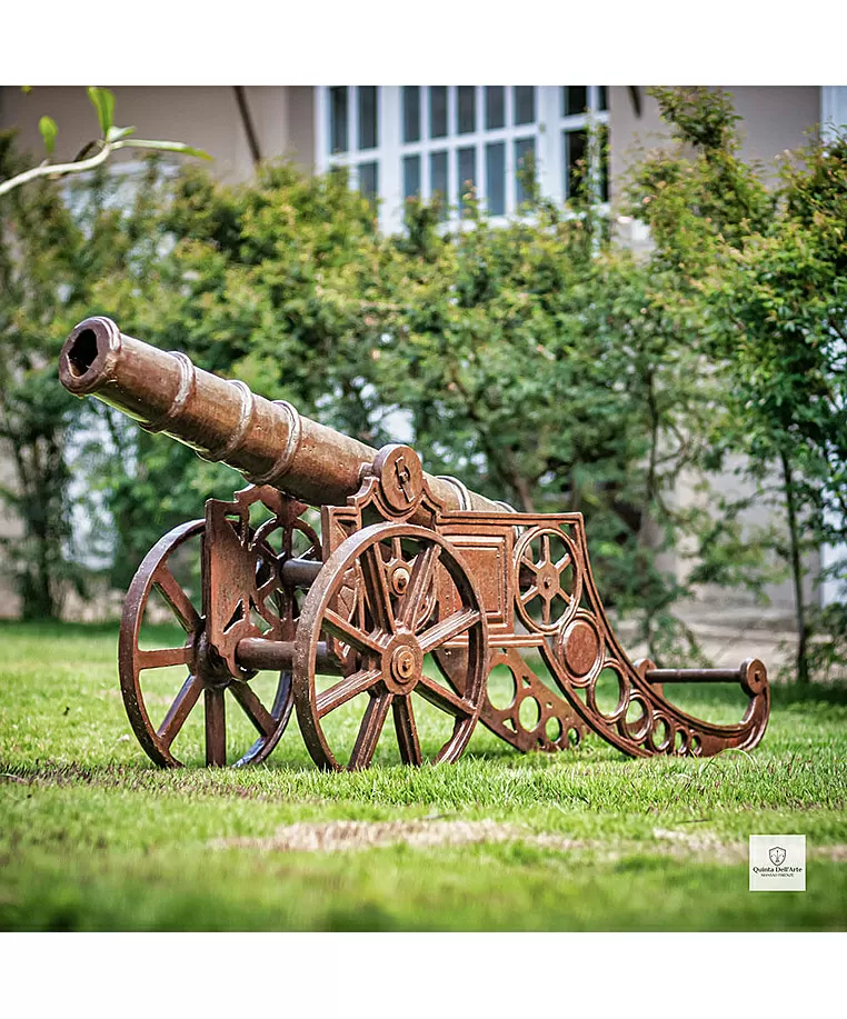 imagem de Escultura Canhão em Ferro Fundido 51cm VRFF211 Decoração Rústica