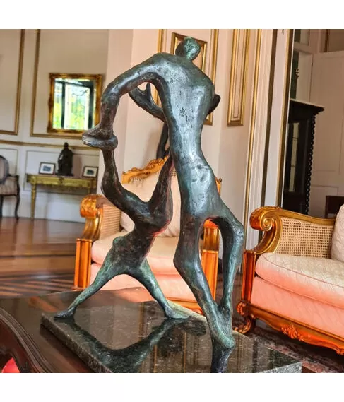 imagem de Escultura Capoeirista em Bronze 56cm EBZ527 Movimento e Cultura Brasileira