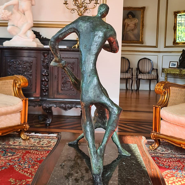 imagem do produto Escultura Capoeirista em Bronze 56cm EBZ527 Movimento e Cultura Brasileira