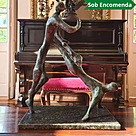 imagem do produto Escultura Capoeirista em Bronze 56cm EBZ527 Movimento e Cultura Brasileira