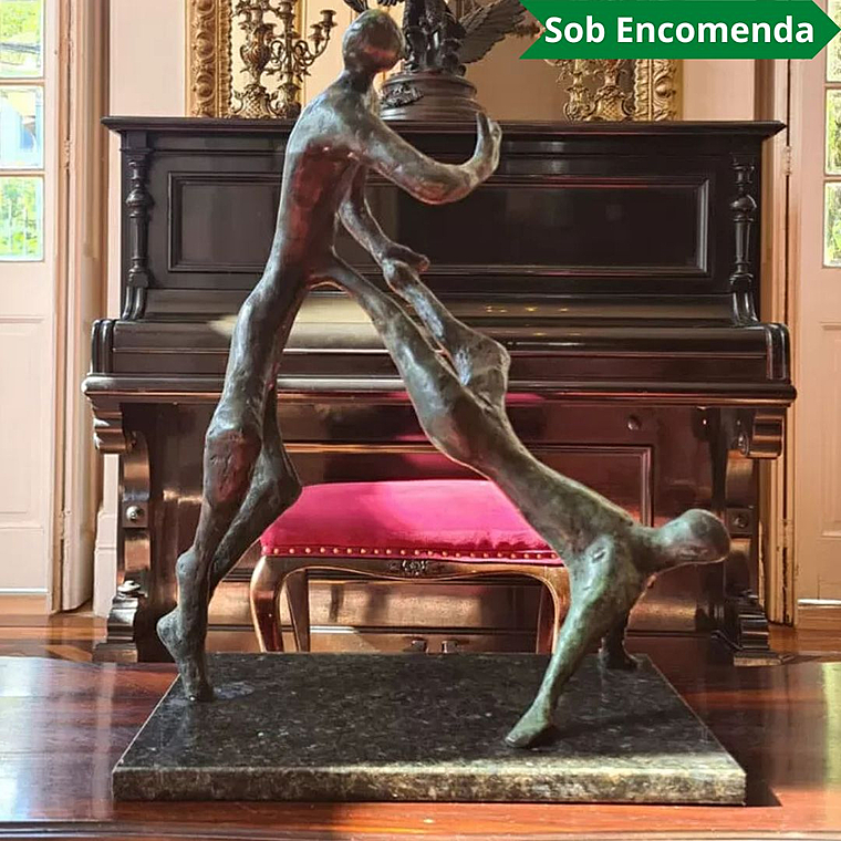 imagem do produto Escultura Capoeirista em Bronze 56cm EBZ527 Movimento e Cultura Brasileira