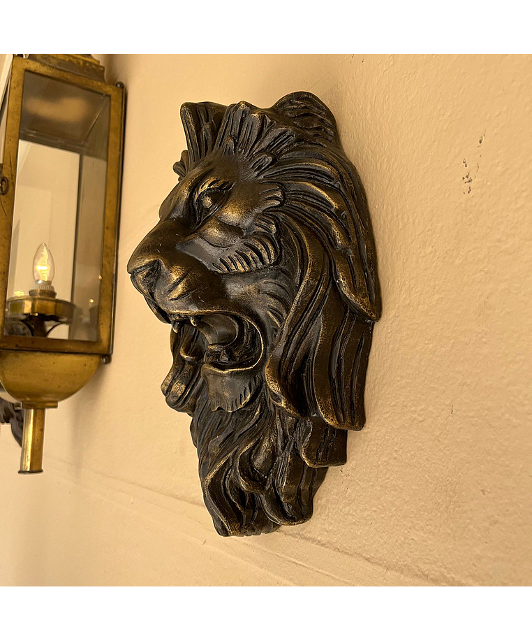 imagem do produto Escultura Cara de Le�o  34cm - EBZ605